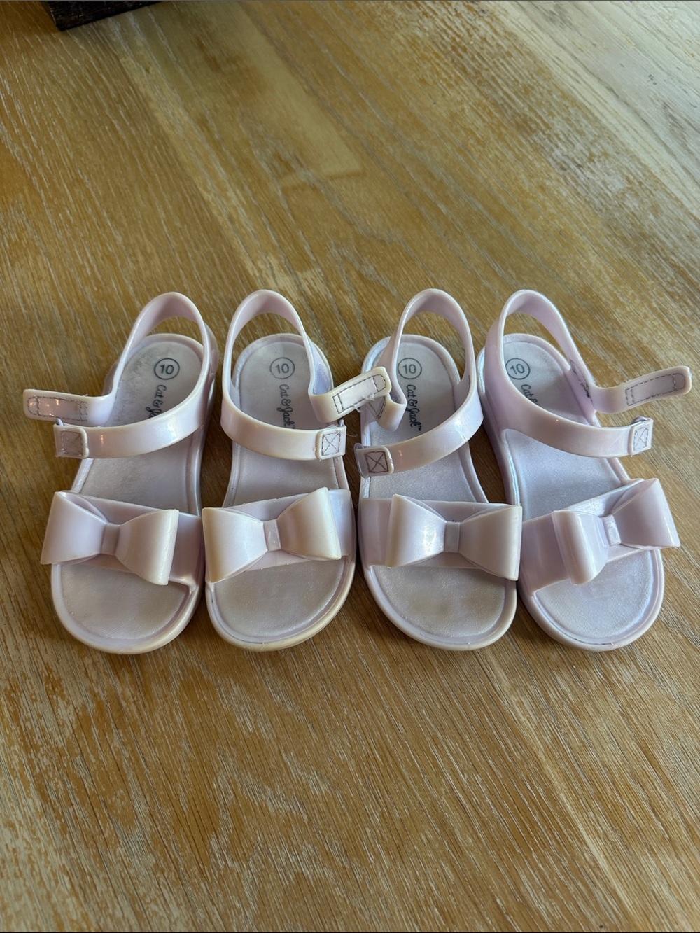 Cat & Jack Light Pink Bow Strap Sandals
